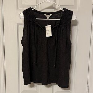 Lucky Brand Black Sleeveless Blouse